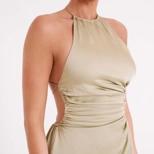 MESHKI Rosalina cut out maxi dress in sage